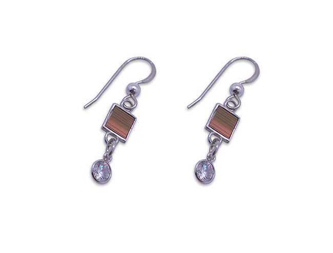 Delicate Square with Gemstone earrings-new Testament