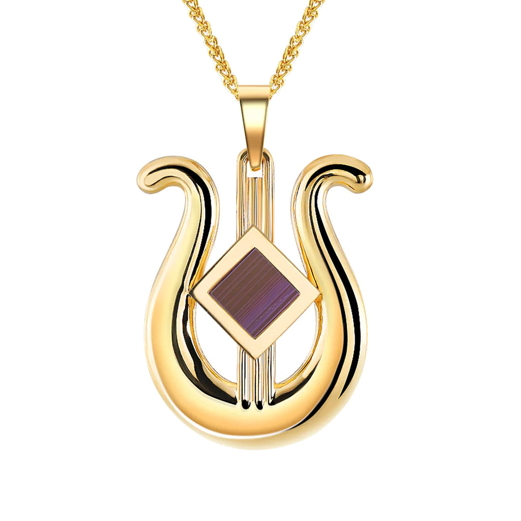 14K Gold David’s Harp Necklace