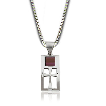 A Unique Cross within a Square Necklace