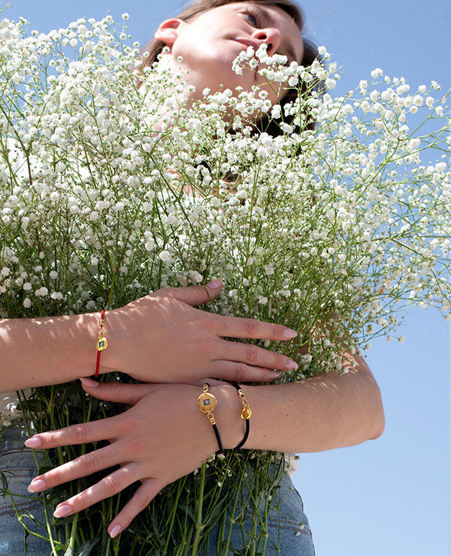 Black leather round JNB pendant in the middle- New Testament