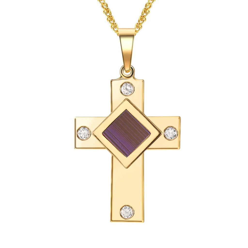 Classic Cross Necklace with Diamonds