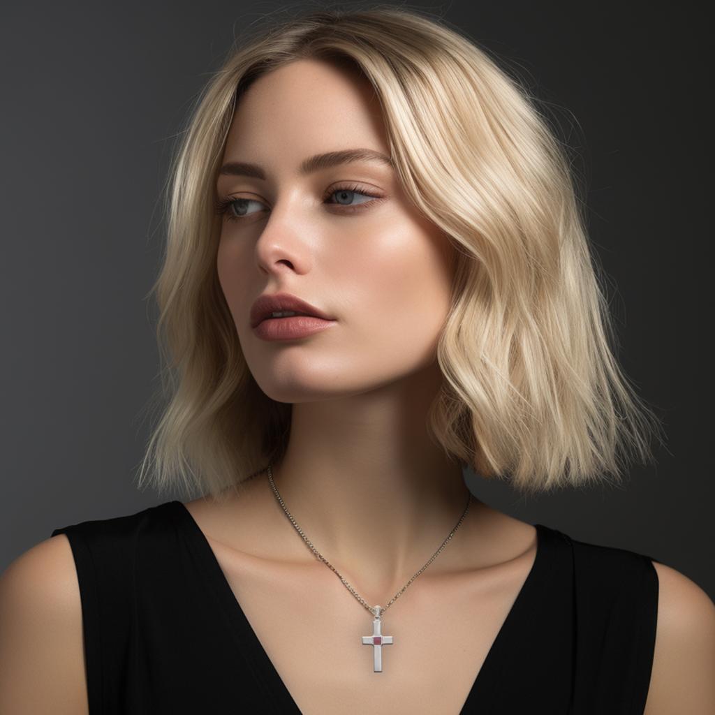 Classic JNB Cross Necklace - Nano Bible New Testament