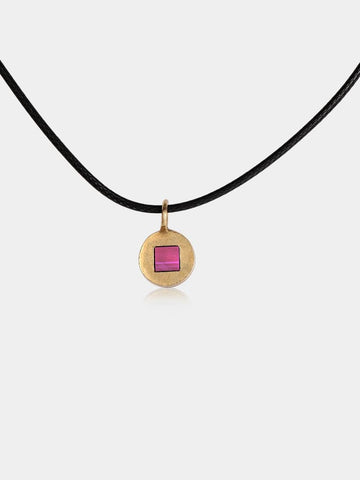 Jerusalem Nano bible Eternity pendant necklace - Gold plated