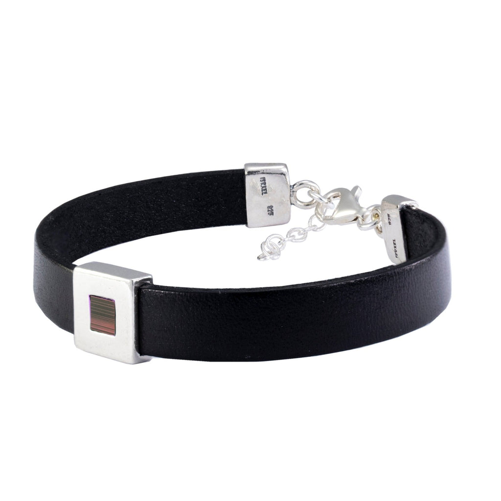 Jerusalem Nano Bible New Testament Bracelet Black Leather