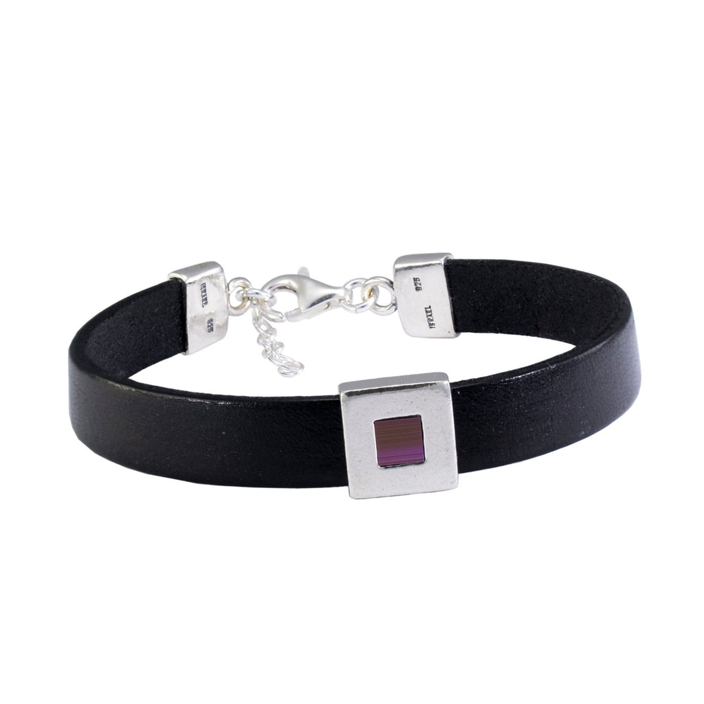 Jerusalem Nano Bible New Testament Bracelet Black Leather