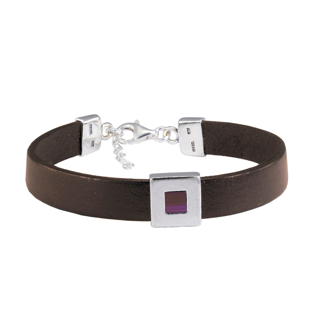 Jerusalem Nano Bible Bracelet Brown Leather New Testament