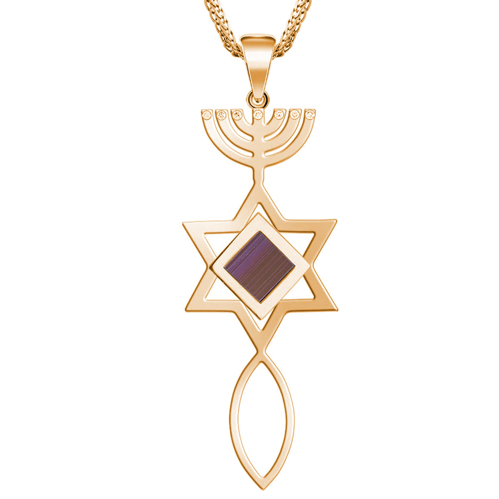 Messianic 14K Gold with Diamonds Necklace