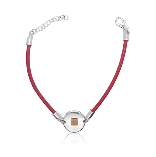 Red leather round JNB pendant in the middle- New Testament