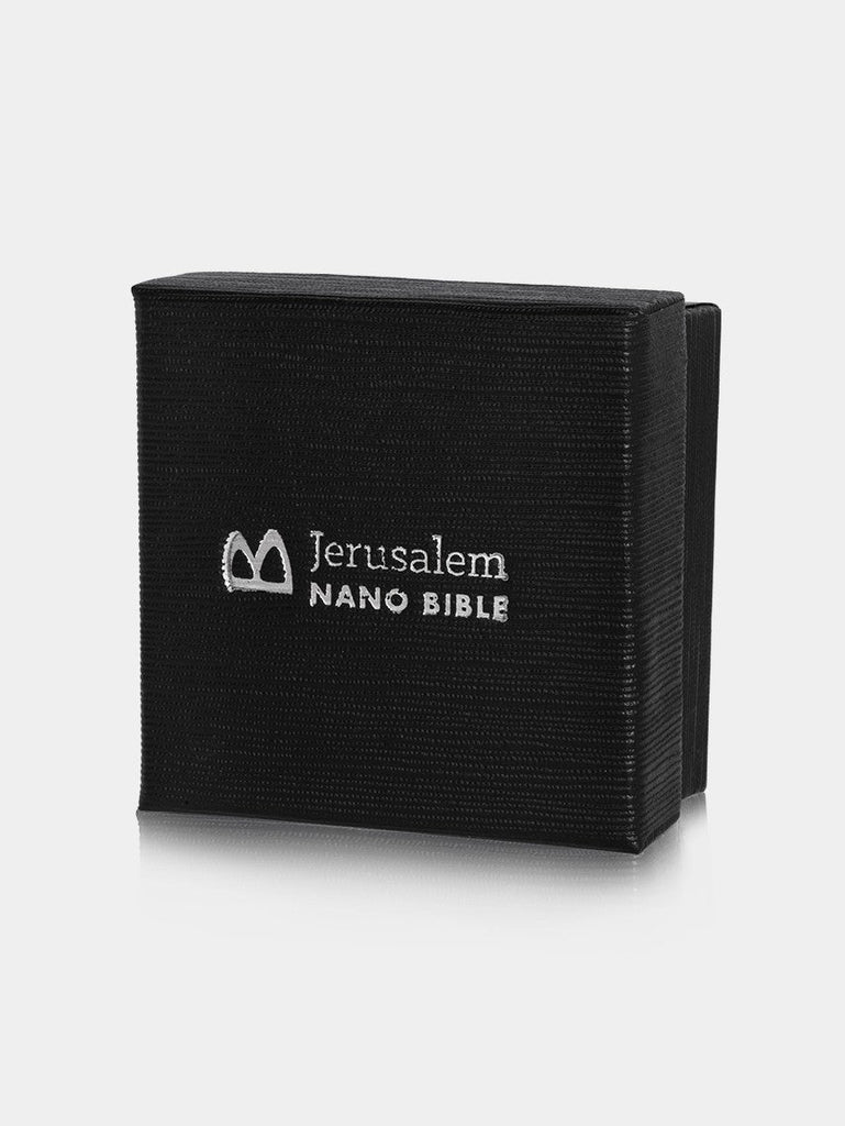 Jerusalem Nano Bible Silver pendant with a quote from Psalms