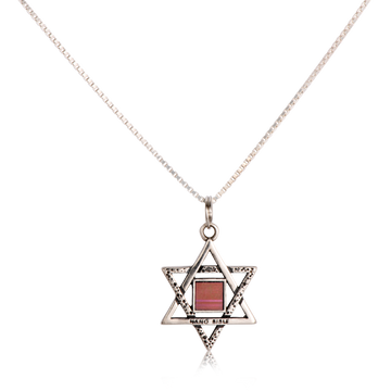 JEWISH STAR OF DAVID NECKLACE Jerusalem Nano Bible