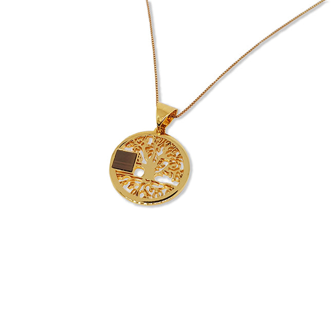 The TREE OF LIFE- Nano Bible on the side of the tree- Gold Plated- New Testament