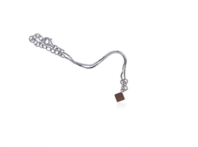 JNB Tiny Rhombus Charm silver bracelet- New Testament