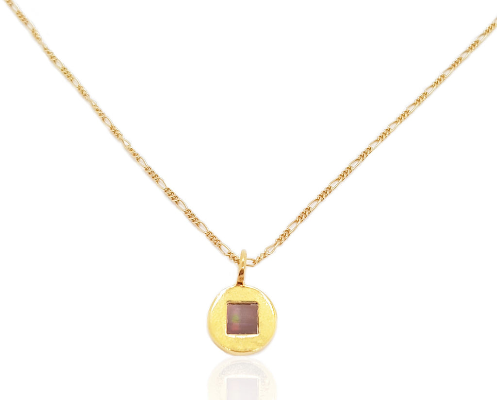 JNB Gold plated round pendant with Goldfield necklace- New Testament