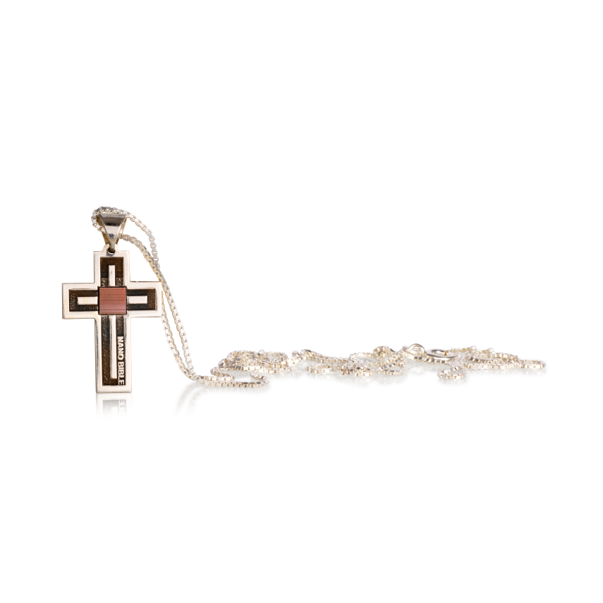 Detailed Cross necklace Jerusalem Nano Bible New Testament